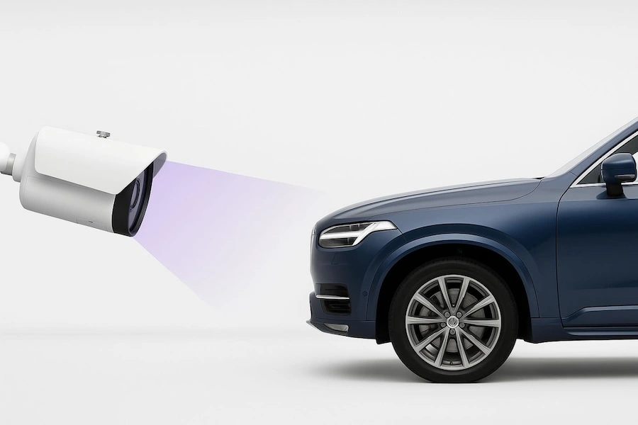 Vehicle being scanned