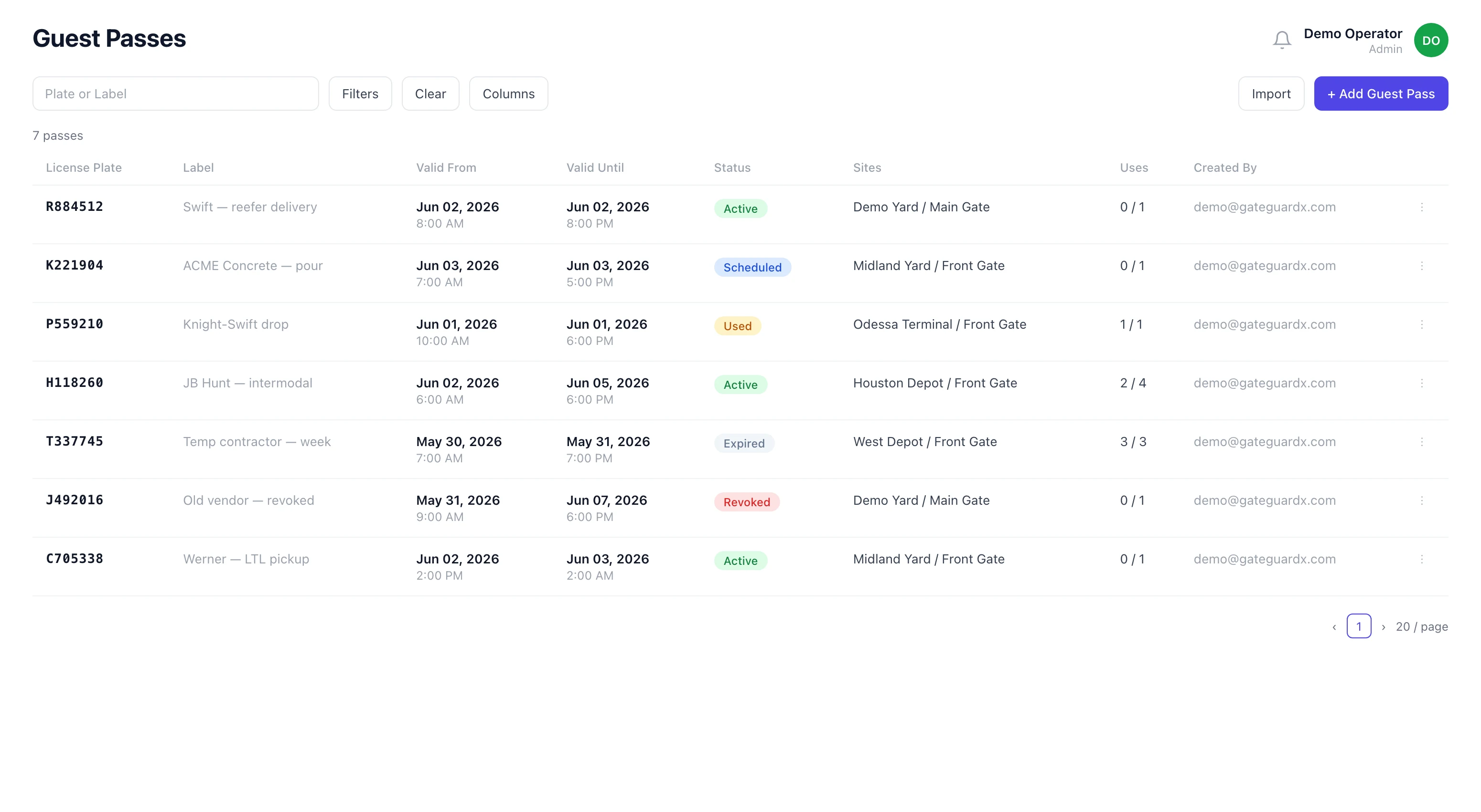 Passes created automatically, no re-typing.